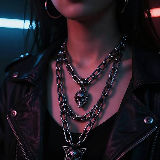 Mysterious Hard Rock Necklace Close-Up