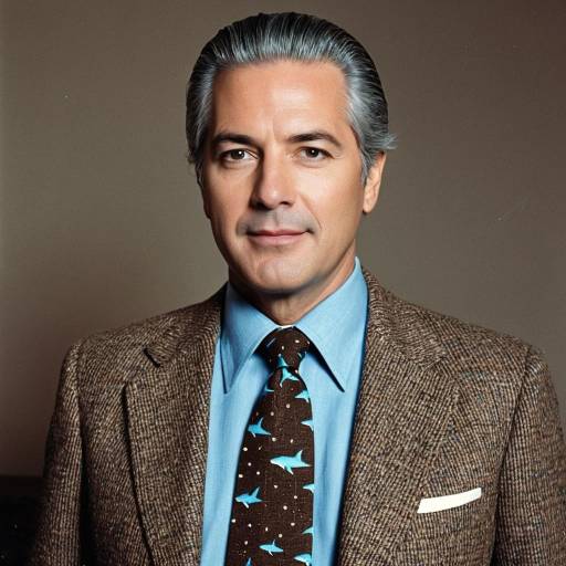 Middle-aged Man in Vintage 70s Fashion Outfit
