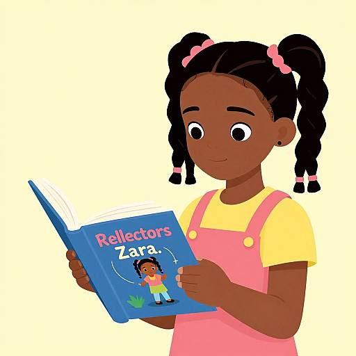 Cute African American Girl Illustration