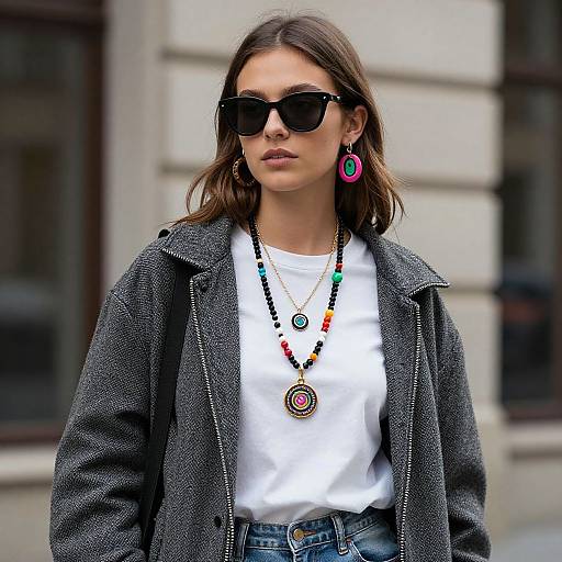 Streetwear Accessories on European Woman