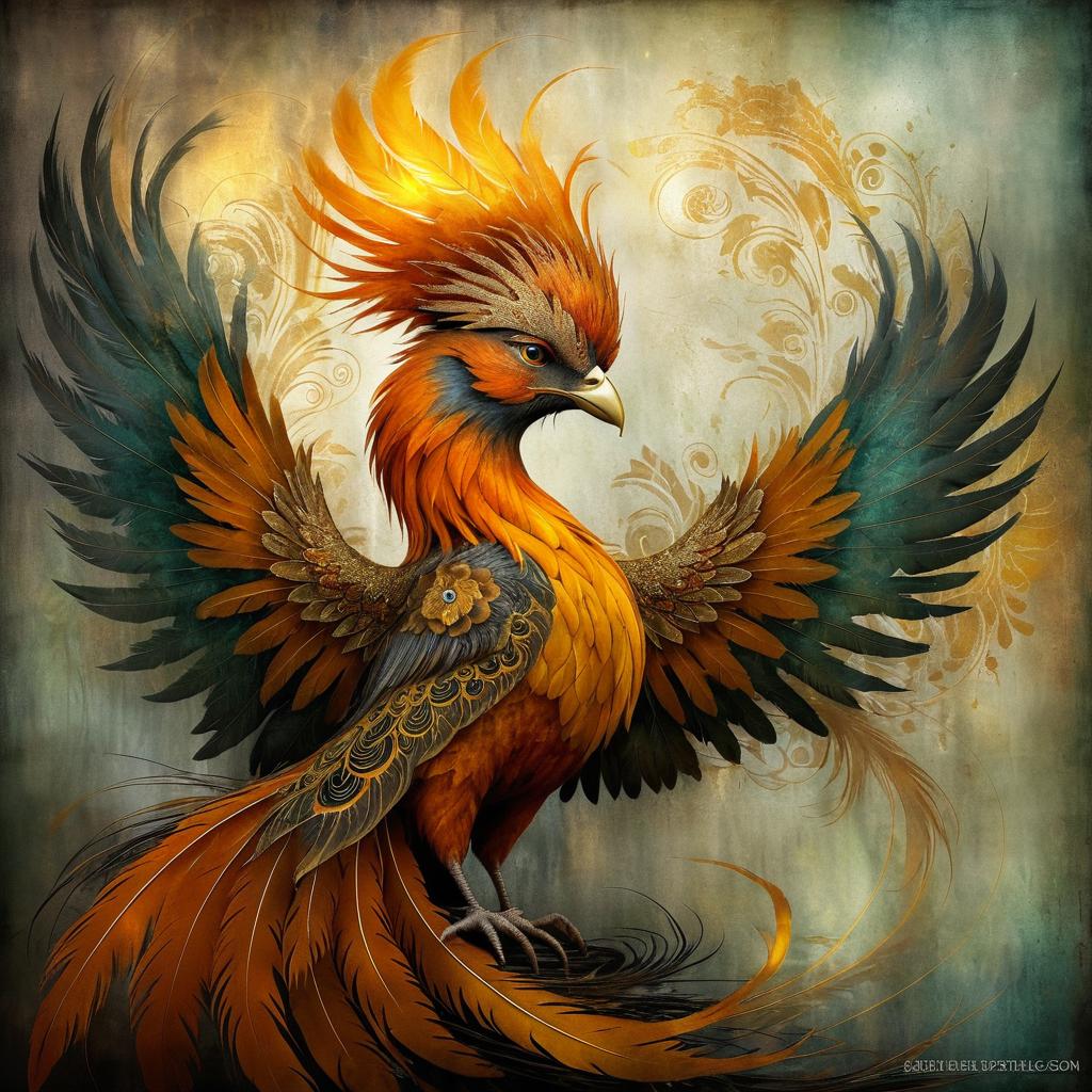 Dreamy Phoenix in Gritty Atmosphere