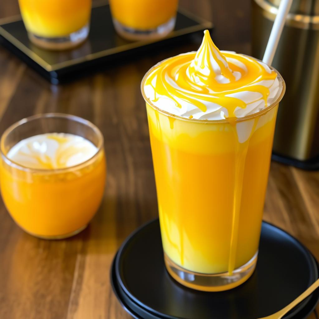 Vibrant Mango Coffee Brew Delight