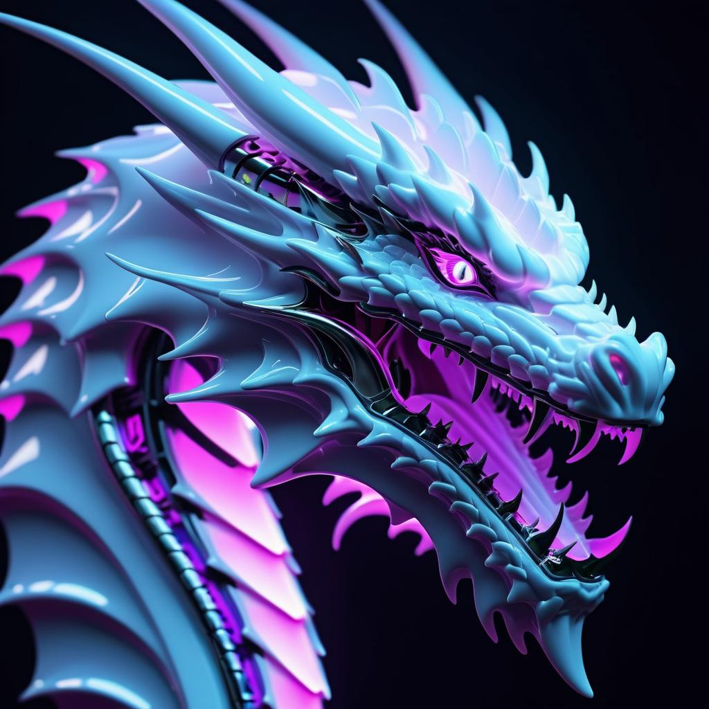 Ultra-Realistic Biomechanical Dragon Portrait