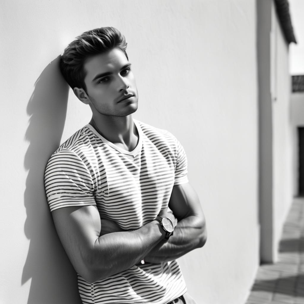 Stunning Male Model in Summer Style