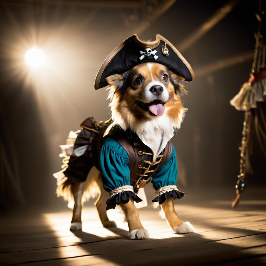 Playful Pirate Dog Photoshoot Experience