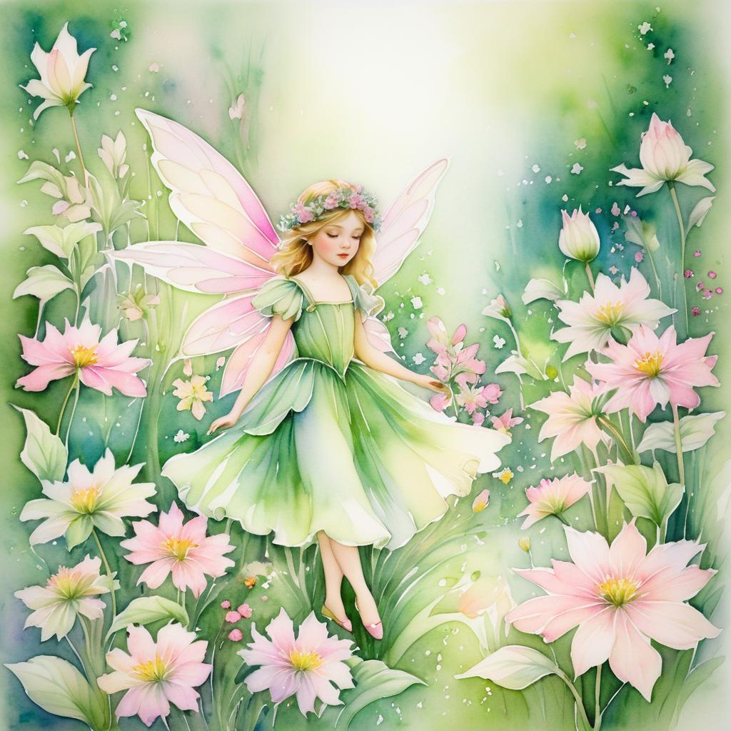 Enchanting Fairy Garden Watercolor Art