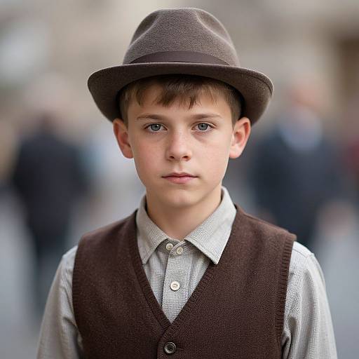 Realistic Male Vintage Outfit Portrait