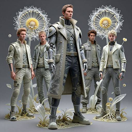 Hyper-Realistic Porcelain Biomechanical Man