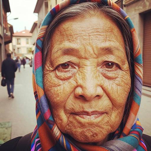 Expressive Elderly Woman Selfie Portrait