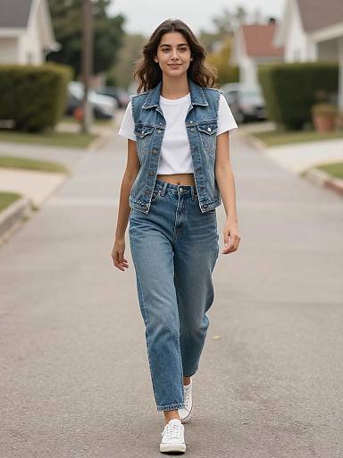 Casual Denim Street Fashion Portrait