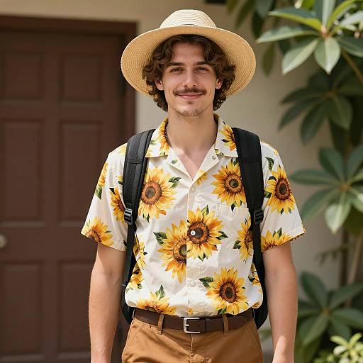 Summer Vacation Style Portrait of a Young Man