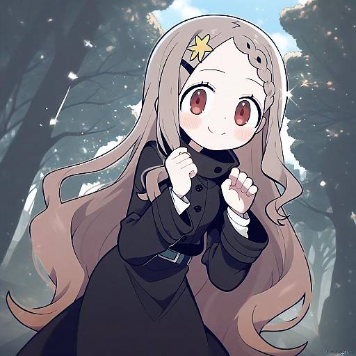 Illustration of Aoba kokona, yama no susume in the style of Funamusea (artist)