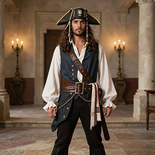 Man in Portuguese Pirate Costume