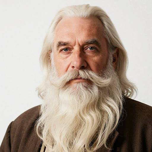 Close-Up of Bearded Old Man