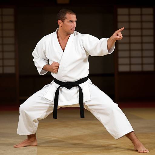 Martial Artist in White Kimono