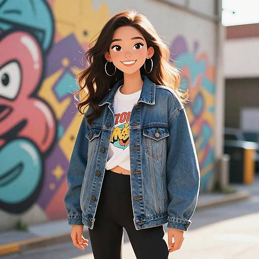 Joyful Teen Fashion Street Style