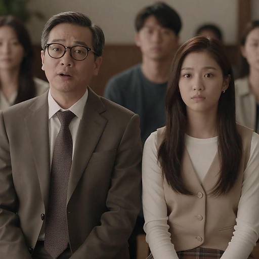 Man and Woman Sitting in Meeting