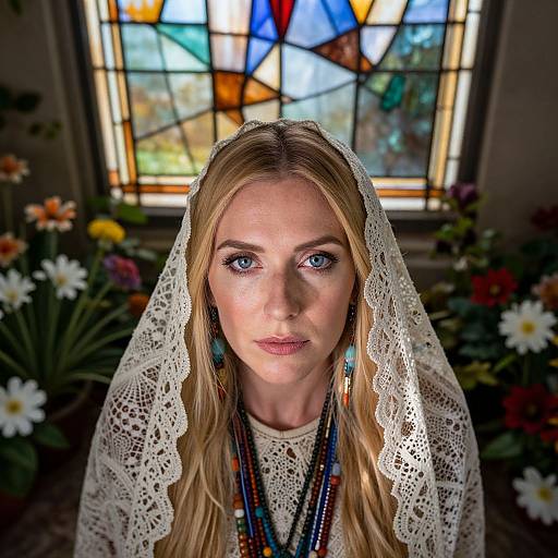 Enigmatic Native American Woman Portrait