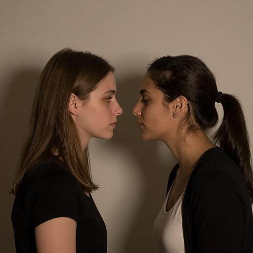 Intense Gaze in Dimly Lit Room