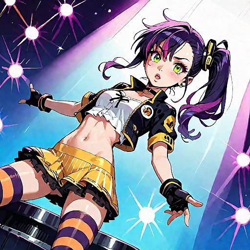 Spotlight Idol Singing on Stage