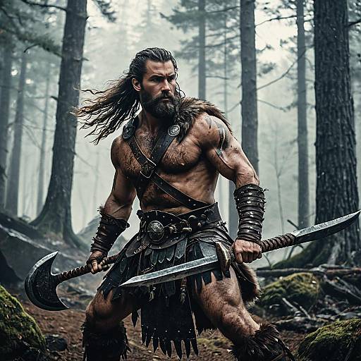 Resolute Barbarian with Two-Handed Axe