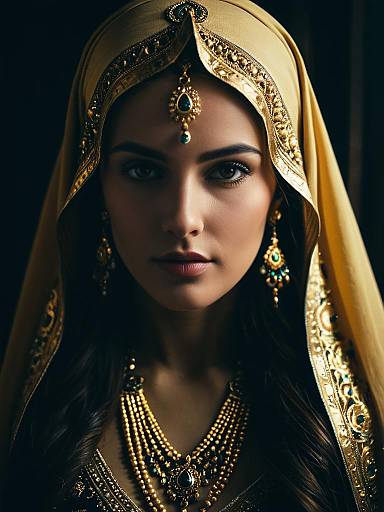 Arabian Woman Close-Up with Jewelry