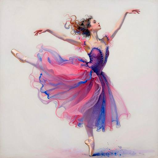 Vibrant Ballerina in Motion
