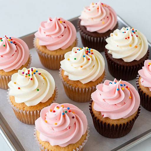 Vibrant American Buttercream Cupcake Tray