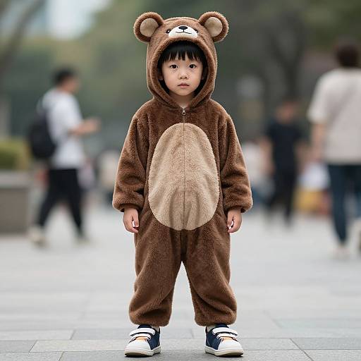 Realistic Bear Kigurumi Costume Boy
