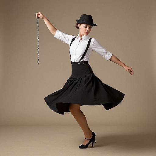 Swing Dance Woman with Chain