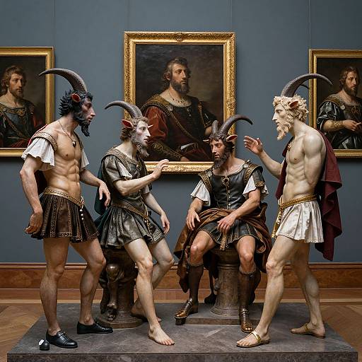 Renaissance Goats in Surreal Gallery