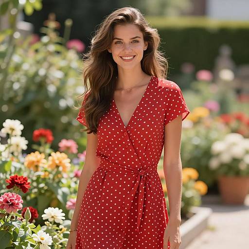 Summer Elegance in a Flower Garden