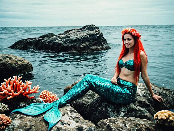 Adult Mermaid Tail Costume Face Swap