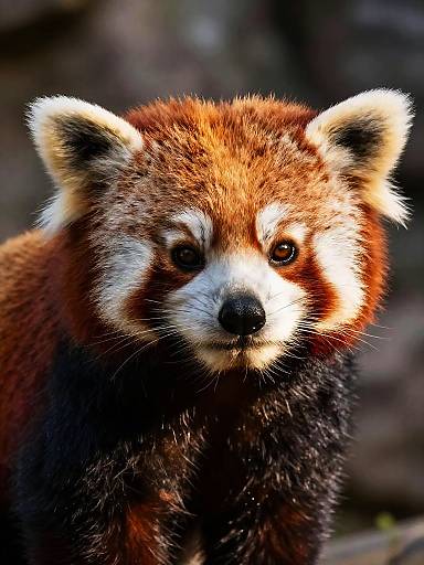 Introspective Red Panda and Gorilla Portrait