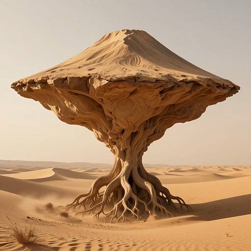 Surreal Inverted Mountain Desert