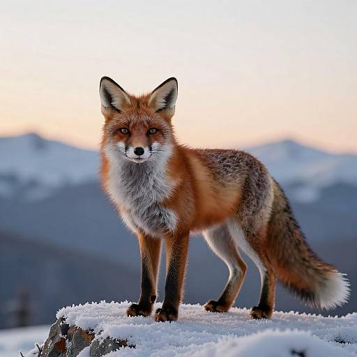 Majestic Red Fox on Frosty Ridge