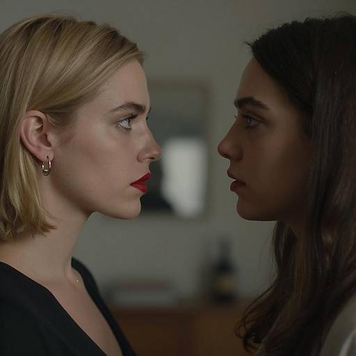 Intense Gaze: Women in Dim Light