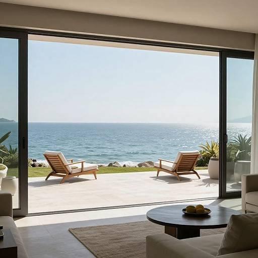 Serene Coastal Modern Terrace View