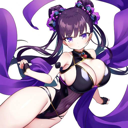 Illustration of Murasaki shikibu (swimsuit rider) (fate), fate/grand order in the style of Kokone (coconeeeco)