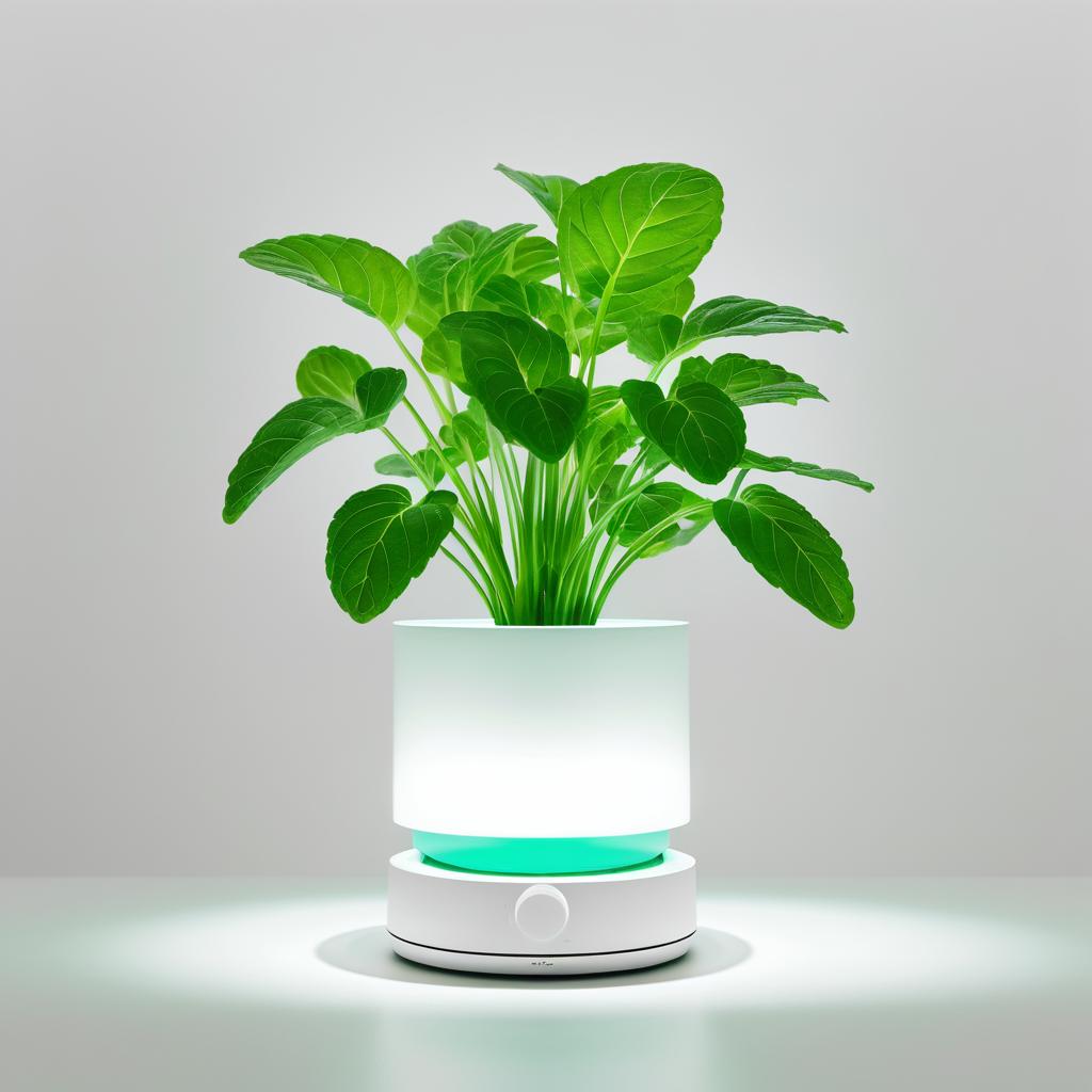 Detailed Mint Plant in Modern Design