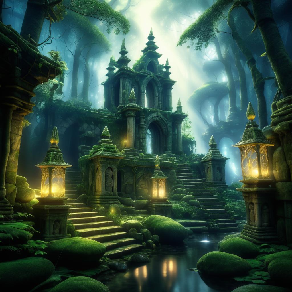 Enchanted Forest with Ancient Ruins