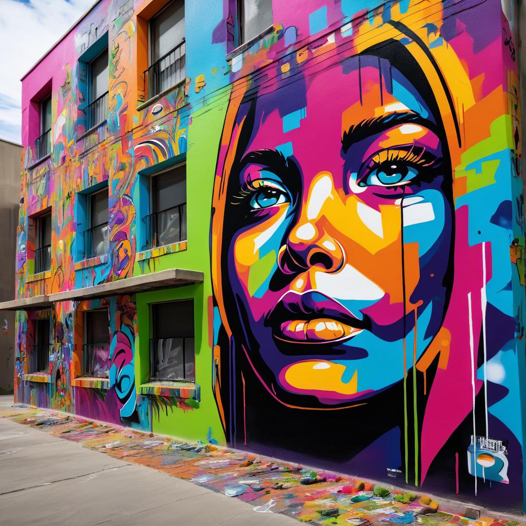 Vibrant Graffiti Art: Hope and Despair