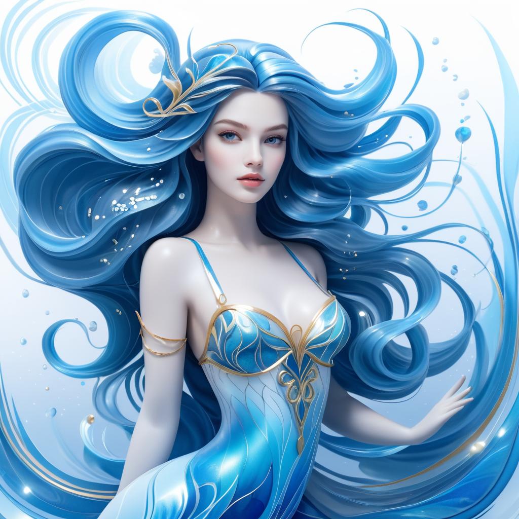 Charming Mermaid in Magewave Style