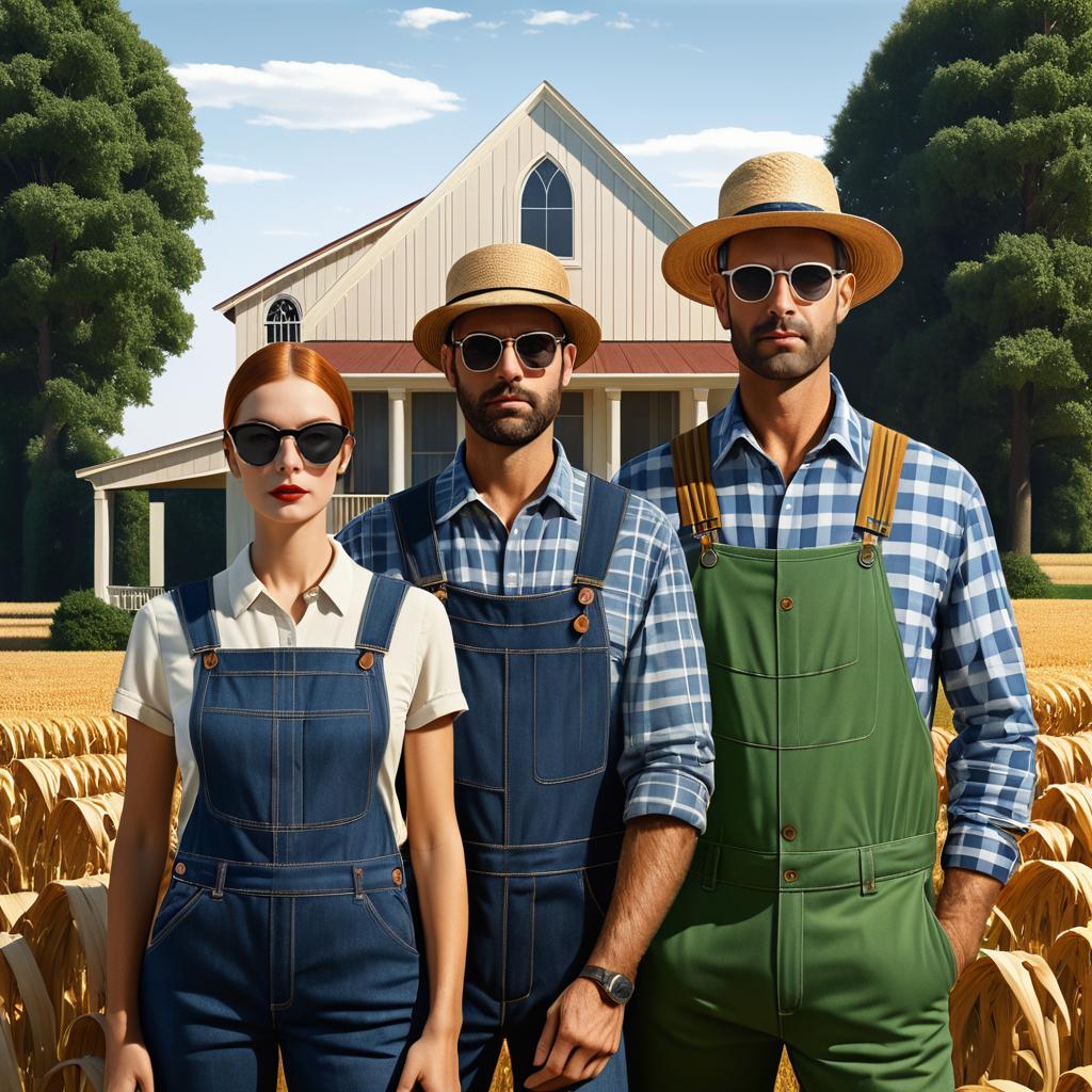 Modern Take on American Gothic Farmers