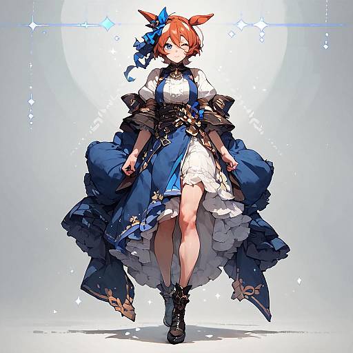 High-Quality Mihono Bourbon Anime Art