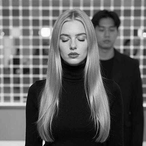 Poignant Black-and-White Portrait