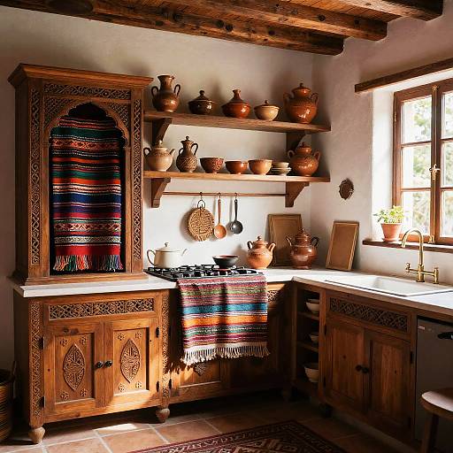 Cozy Rustic Kitchen with Traditional Decor