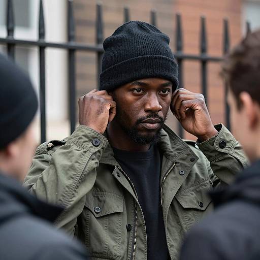 Serious Portrait of Man Outdoors