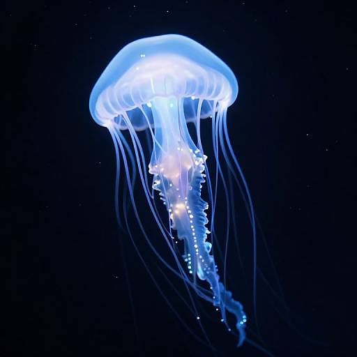 Bioluminescent Jellyfish in Space