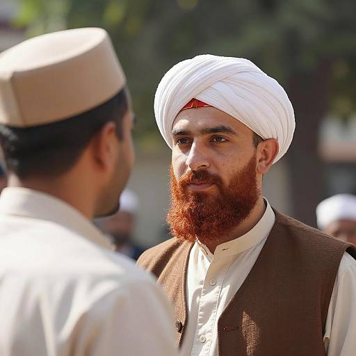 Contrasting Beards and Turbans in Nature